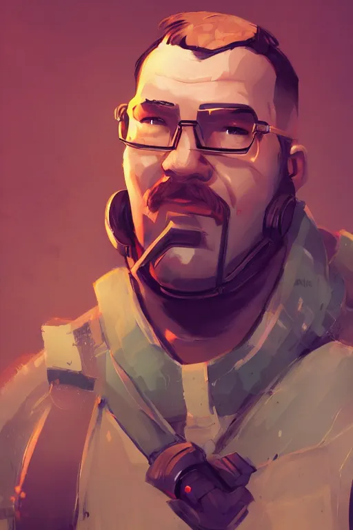 Image similar to beautiful highly detailed realistic stylized character portrait team fortress 2 engineer, detailed character art master portrait by ismail inceoglu, trending on artstation