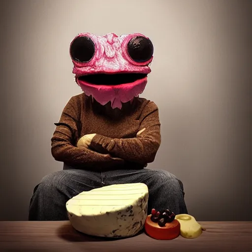 Image similar to cheese monster, cinematic, award winning composite photography