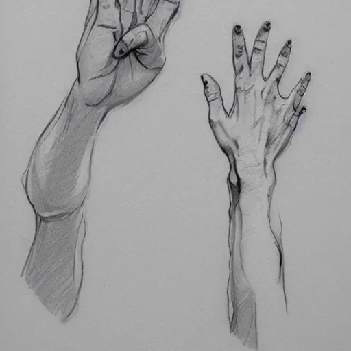 Image similar to artist sketches gesture poses sketches of hands by George Bridgman