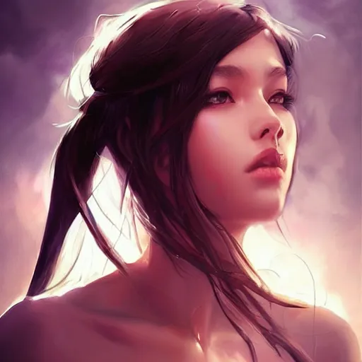Image similar to a beautiful painting representative of the art style of artgerm and wlop and james cameron
