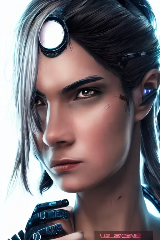 Image similar to heroine, beautiful, cyberpunk female Ninja,ultra detailed, digital art, 8k ,character ,realistic, portrait, hyperrealistic