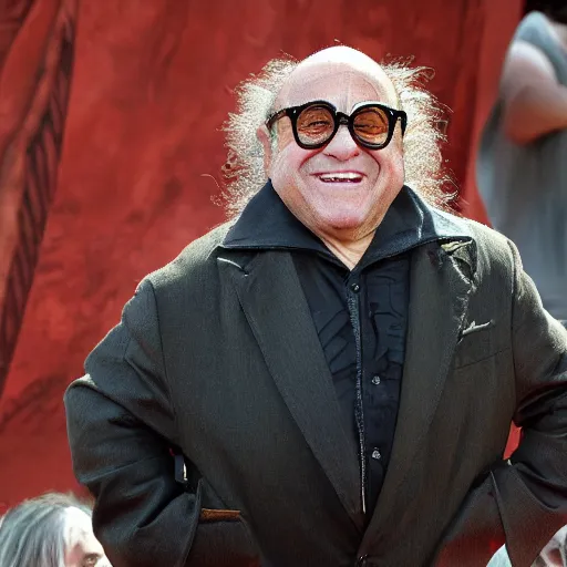 Image similar to Danny Devito is Leonardo Da Vinci\'s vesuvius man