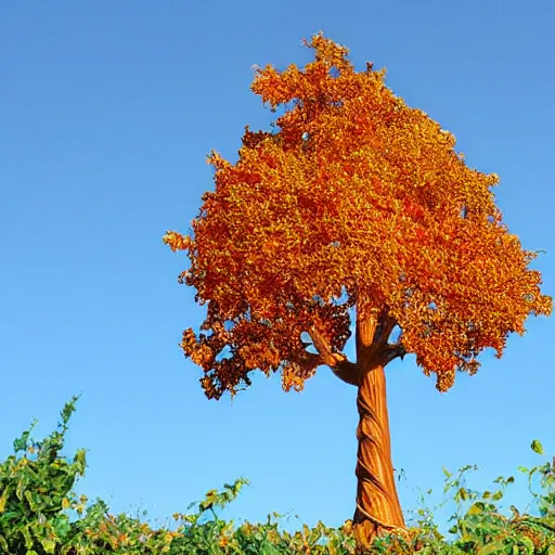 Prompt: pumpkin tree
