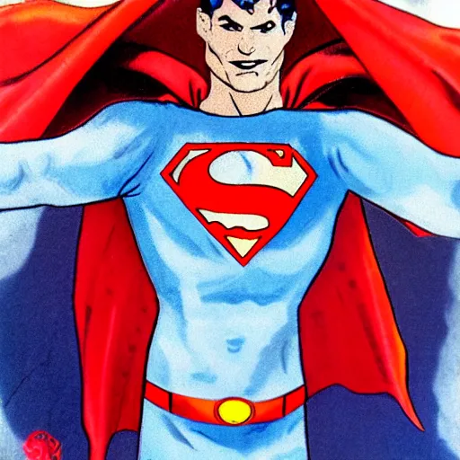 Prompt: satan dressed as superman is the devil. detailed. photorealistic