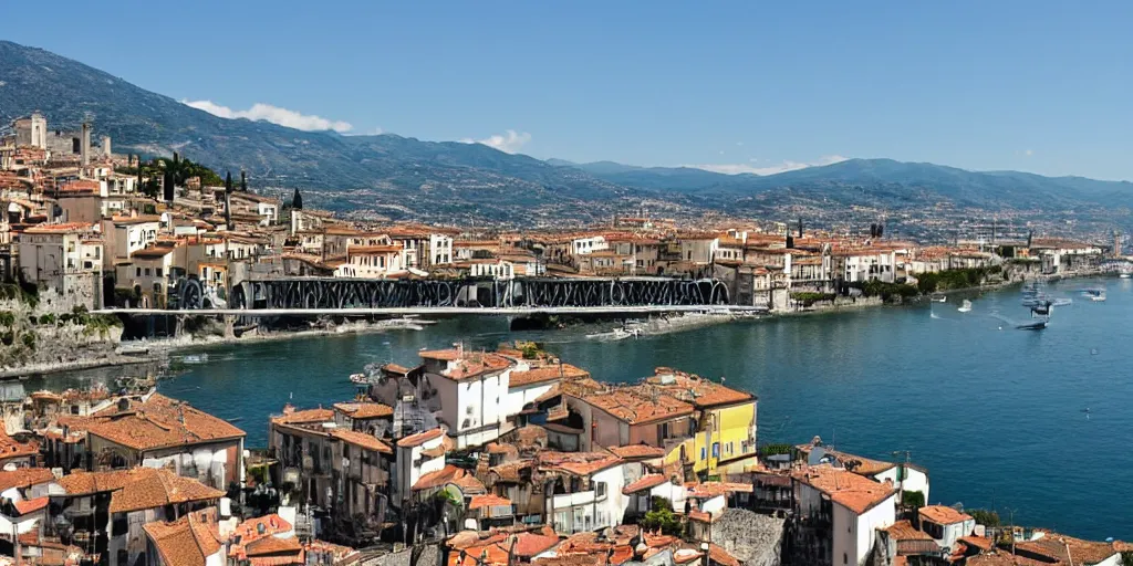 Prompt: il ponte sullo stretto di messina