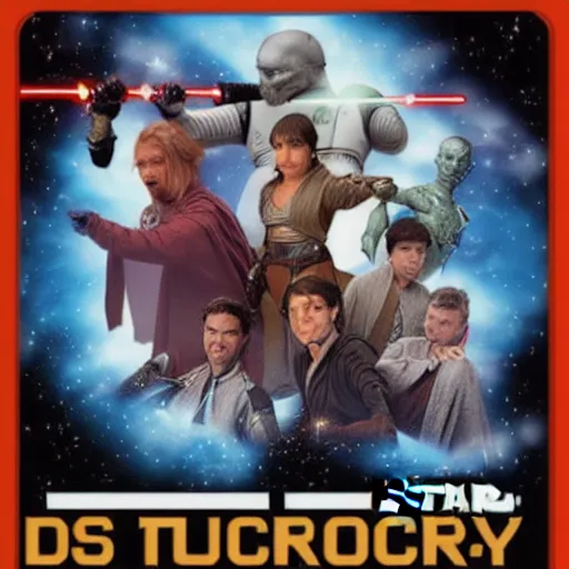 Image similar to Sci-Fy D&D, in the style of a Star Wars movie poster