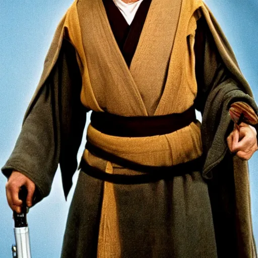 Image similar to bib Odenkirk as obi won Kenobi in the original star wars