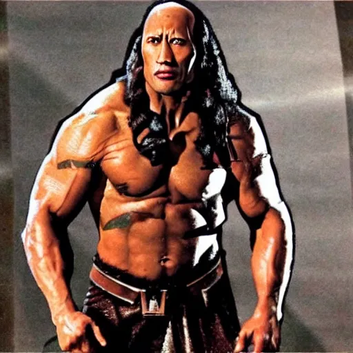 Prompt: dwayne johnson as klingon from startrek