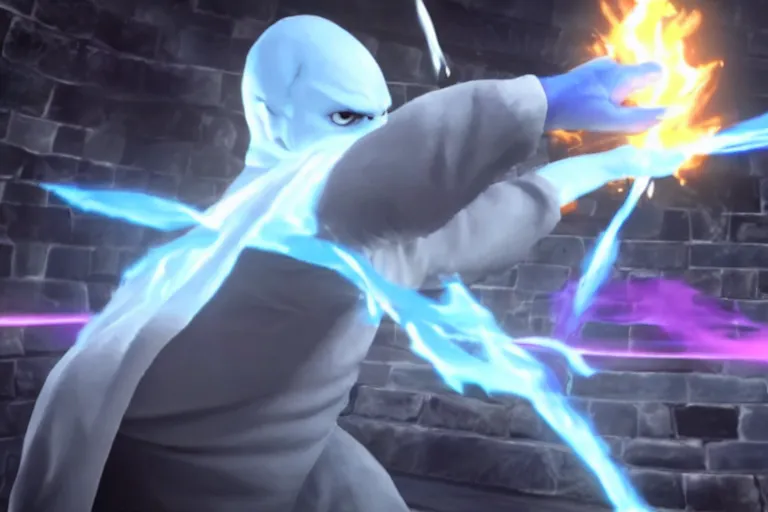 Image similar to a screenshot from voldemort in super smash bros ultimate