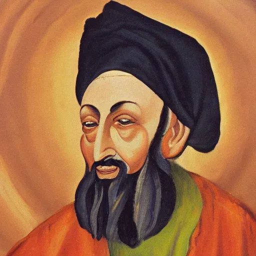 Image similar to ibn khaldun, oil painting