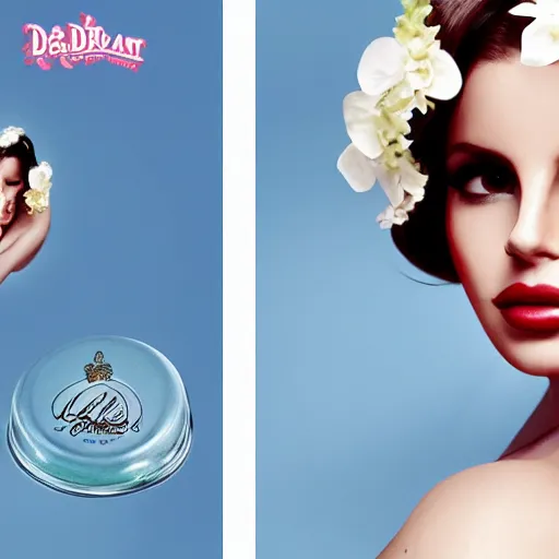 Image similar to Lana del rey in a hand cream commercial, photorealistic, detailed, studio