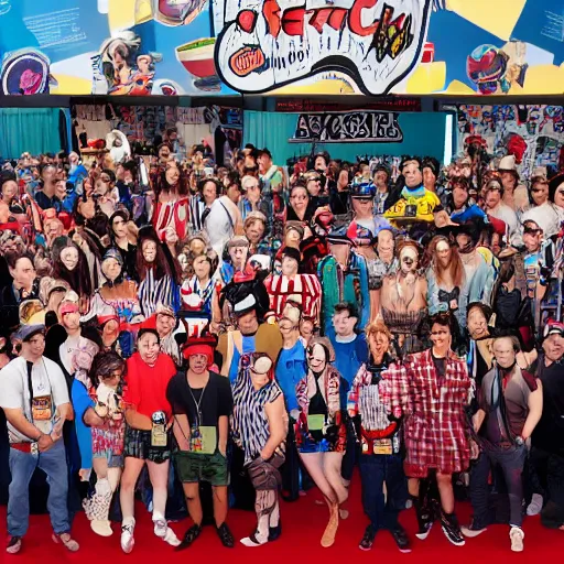 Image similar to where's waldo at comic con