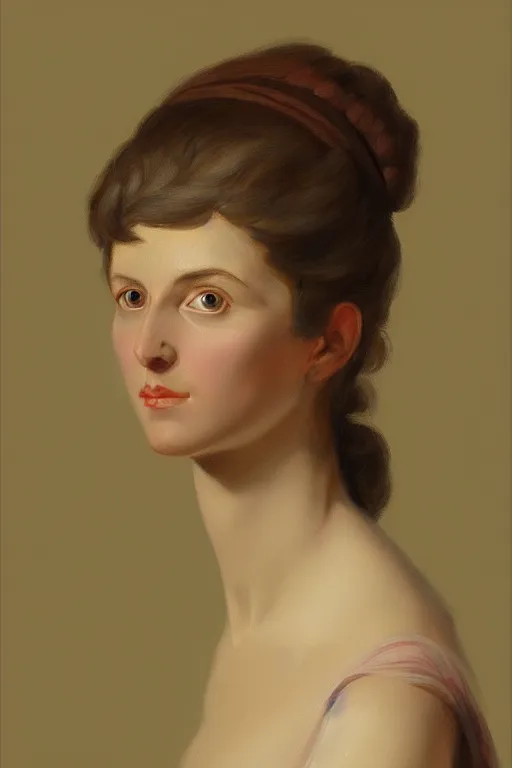 Image similar to lady, painting by jacques - louis david, detailed art, artstation