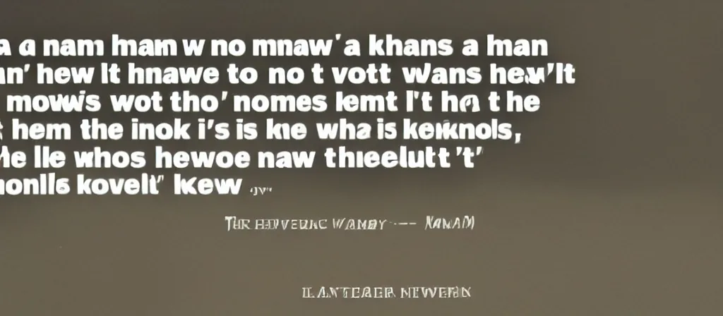 Image similar to a man does not know what he is saying until he knows what he is not saying.