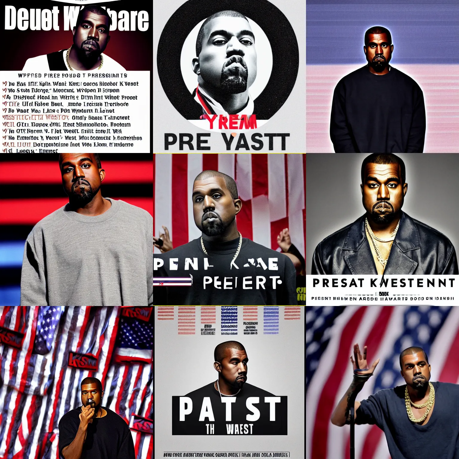 kanye west presidential campaign photo | Stable Diffusion | OpenArt