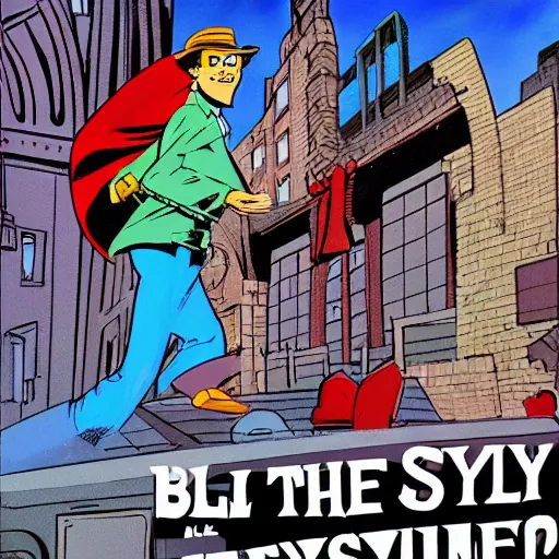 Image similar to blue sky in the style of will eisner