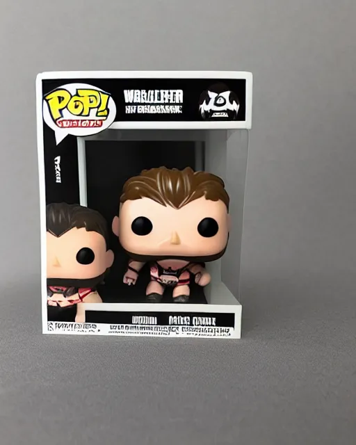 Image similar to wrestler Funko Pop. Photographic, photography