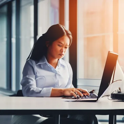 Prompt: “office worker staring blankly at computer screen”