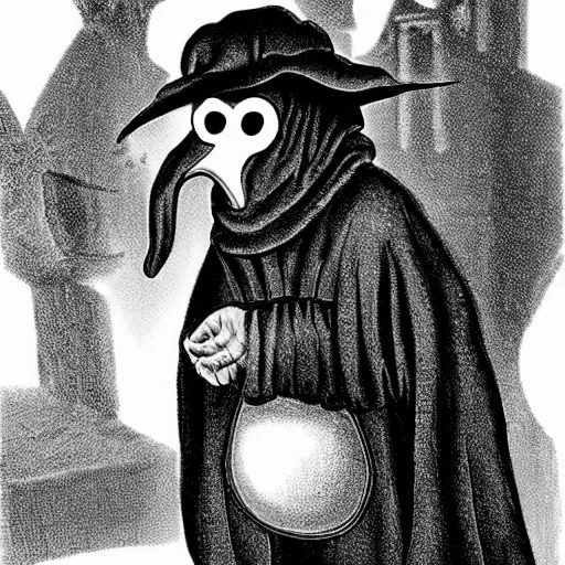 Prompt: plague doctor in pingu