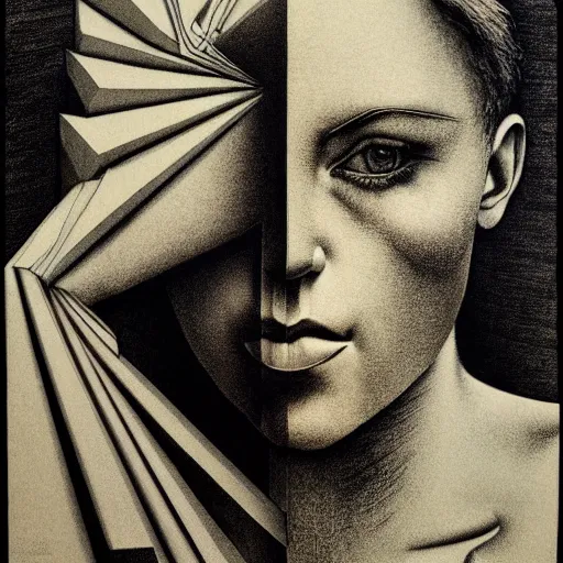 Image similar to lithography and etching polish poster conceptual figurative post - morden monumental portrait, highly conceptual figurative art, intricate detailed illustration, controversial poster art, polish poster art, geometrical drawings, no blur