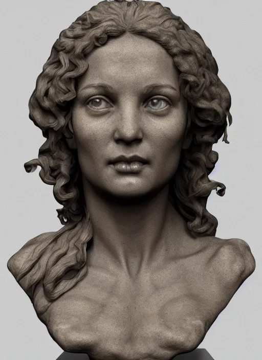 Prompt: 3D resin miniature sculpture by Jean-Baptiste Carpeaux, woman, prefect symmetrical face, academic art, realistic, 8K, Introduction factory photo, Product Introduction Photo, Hyperrealism. Subsurface scattering, raytracing, Octane Render, Zbrush, simple background