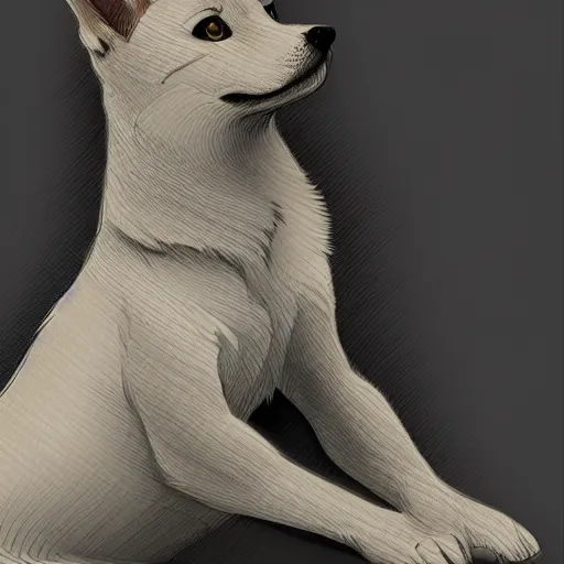 Image similar to Shibu Inu , intricate, elegant, highly detailed, digital painting, artstation, concept art, smooth, sharp focus, illustration, francisco goya