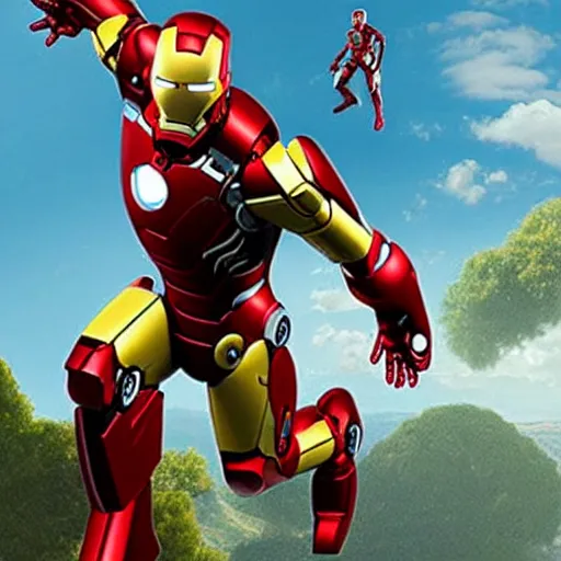 Image similar to Ironman mixed with Peter Pan