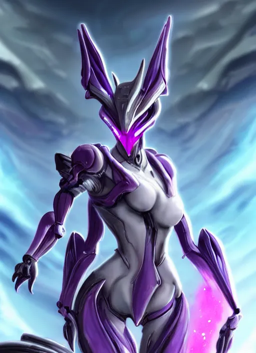 Image similar to cinematic body shot, galactic sized goddess, proportional stunning beautiful hot female warframe, sleek mecha female dragon head, metal ears, led purple eyes, smooth fuschia skin, smooth silver armor, floating in space, holding a galaxy, epic proportions, epic size, epic scale, furry art, dragon art, giantess art, warframe fanart, furaffinity, octane