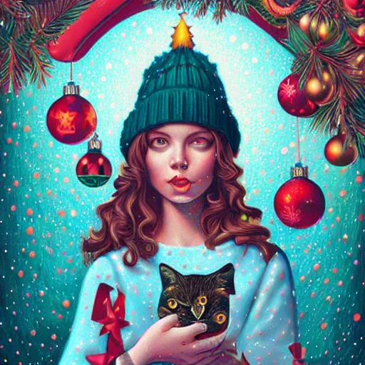 Prompt: christmas festivity by casey weldon and martine johana, rich colors, intricate, elegant, highly detailed, centered, digital painting, artstation, concept art, smooth, sharp focus, illustration