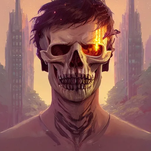 Image similar to highly detailed portrait skull 💎 gem, in gta v, stephen bliss, unreal engine, fantasy art by greg rutkowski, loish, rhads, ferdinand knab, makoto shinkai and lois van baarle, ilya kuvshinov, rossdraws, tom bagshaw, global illumination, radiant light, detailed and intricate environment