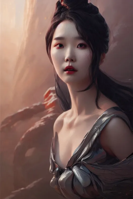 Prompt: IU Lee Ji-eun as a super villain, sexy, fantasy, intricate, elegant, highly detailed, digital painting, artstation, concept art, matte, sharp focus, illustration, art by WLOP and Greg Rutkowski and James Jean, masterpiece, Refined, upscaled