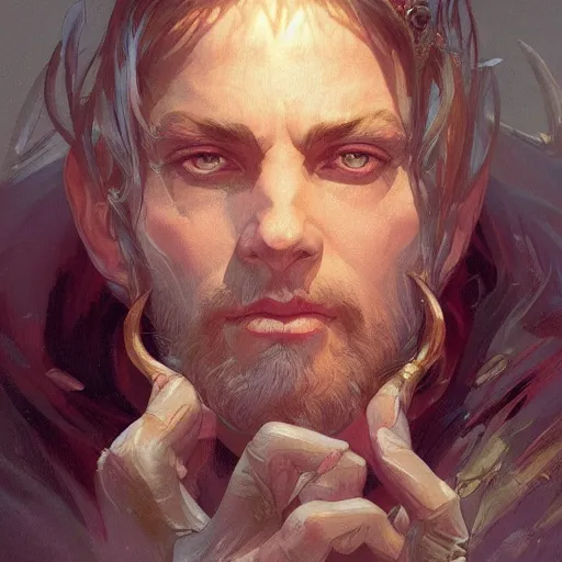 Prompt: portrait of a king, D&D, fantasy, highly detailed, digital painting, artstation, concept art, smooth, sharp focus, illustration, art by artgerm and greg rutkowski and alphonse mucha