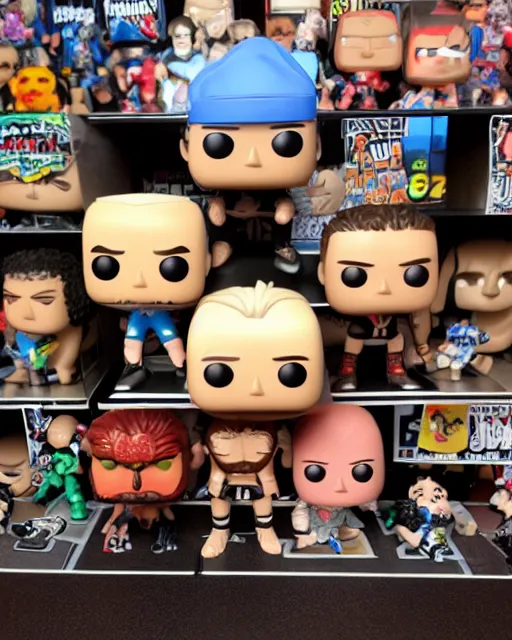 Image similar to Wrestler Funko Pop. Photographic, photography