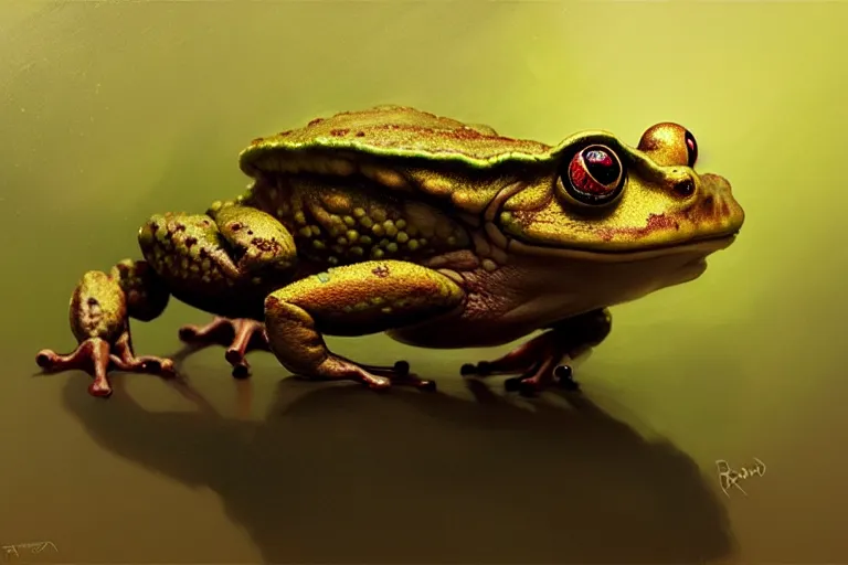 Image similar to poison toad, photorealistic, trending on artstation, by bayard wu, anna podedworna, gaston bussiere, greg rutkowski