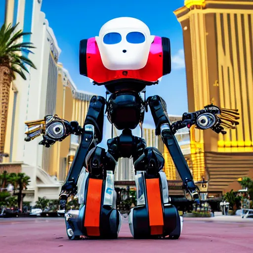 Image similar to LAS VEGAS, NV JUNE 7 2024: One of the most brilliantly designed robots to emerge from the future-technologies-portal.