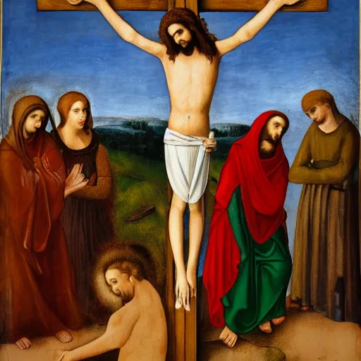 Image similar to the crucified lovers,