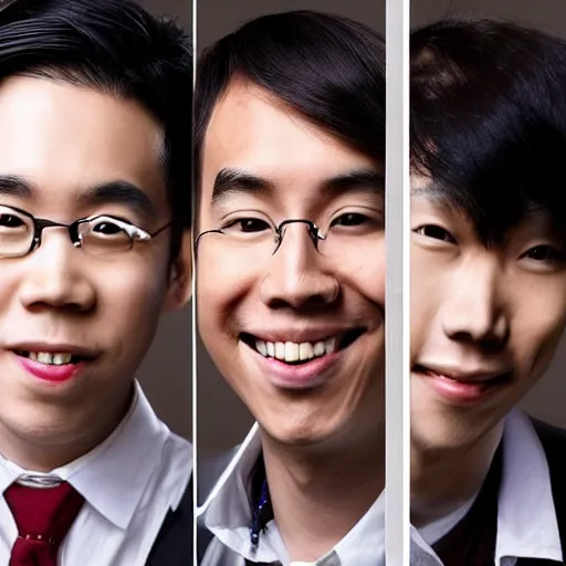 Prompt: a mix of the faces from twosetviolin