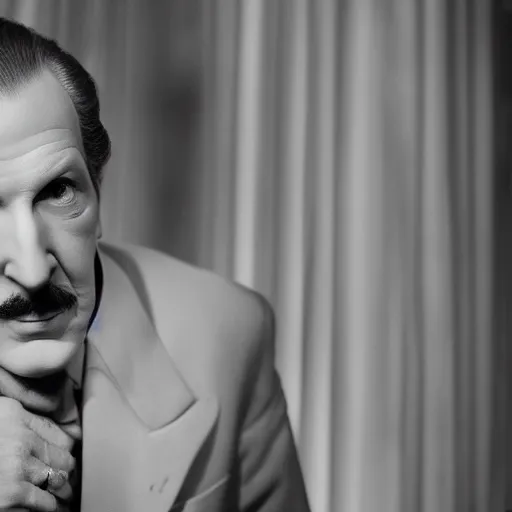 Image similar to dslr photo portrait still of vincent price in the new horror movie, 8 5 mm, f 1. 8, 8 k,