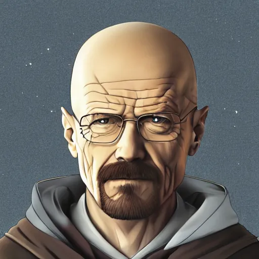 Image similar to portrait of walter white as a wizard, anime fantasy illustration by tomoyuki yamasaki, kyoto studio, madhouse, ufotable, trending on artstation