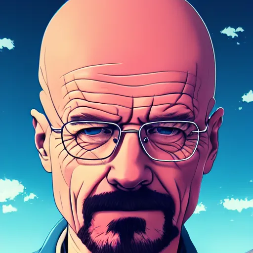 Prompt: portrait of Walter White, farm field background, rich vivid colors, ambient lighting, dynamic lighting, 4k, HQ, official media, anime key visual, makoto shinkai, ilya kuvshinov, lois van baarle, rossdraws, detailed, trending on artstation