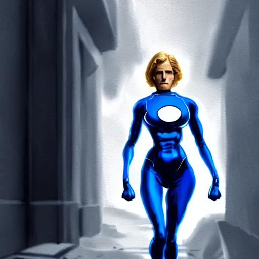 Image similar to a scene of the invisible woman from fantastic four, in the style of greg rutkowski, digital photography, photorealistic, realistic, extreme detail