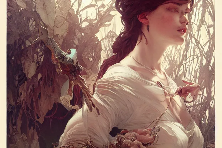 Image similar to horror, concept art, intricate details, eerie, highly detailed, photorealistic, octane render, 8 k, unreal engine. art by artgerm and greg rutkowski and alphonse mucha