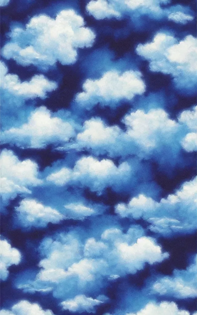 Image similar to blue and white airbrushed clouds black background, airbrush fantasy 80s, masterpiece