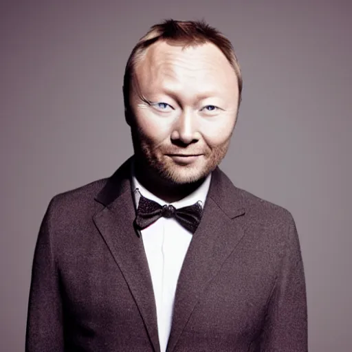 Image similar to Limmy as a fashion model