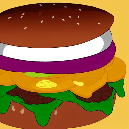 Prompt: an animation reel of a hamburger that's late for school