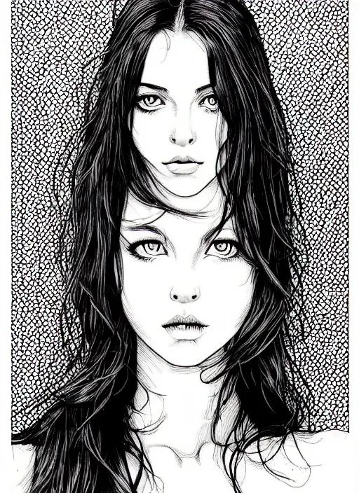 Prompt: a portrait of a pretty young lady by apollonia saintclair