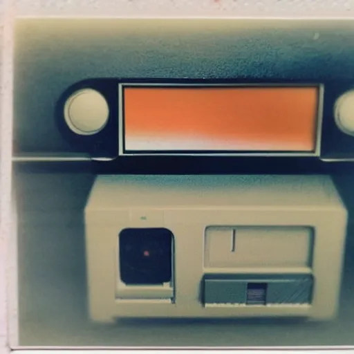 Prompt: “Polaroid photo of a legendary game console that can play any game.”