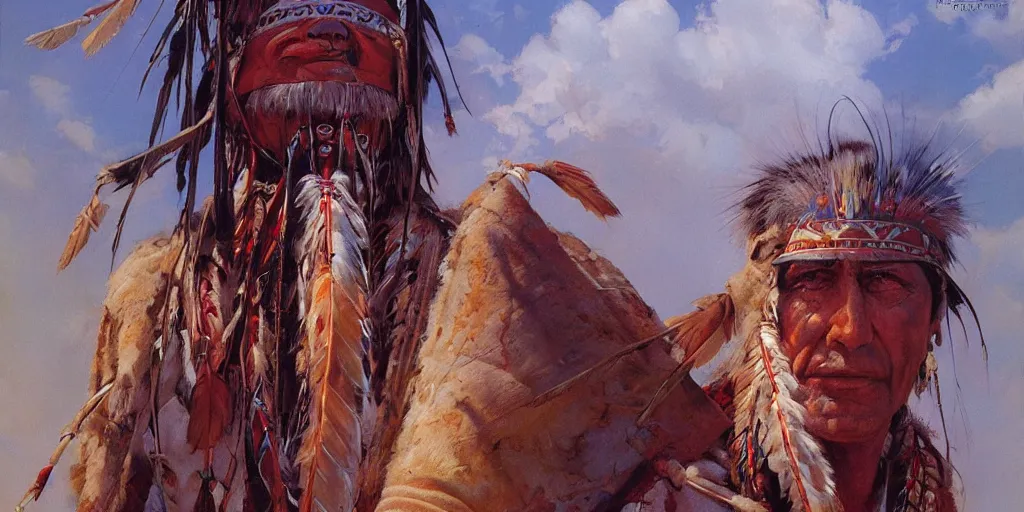 Image similar to of Native American Chief by Peter Andrew Jones and Peter Gric