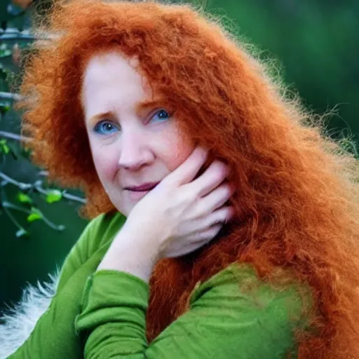 Image similar to if mother nature was a real female with ginger hair