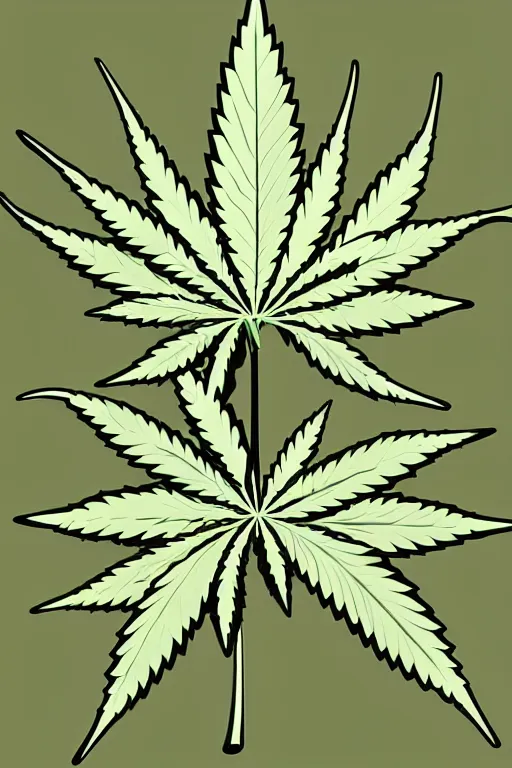 Prompt: minimalist boho style art of a cannabis leave, illustration, vector art